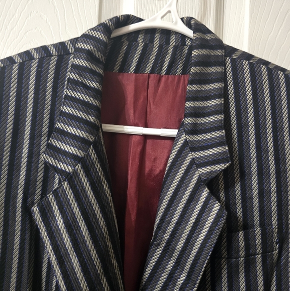 Vintage Striped Steam Punk Blazer by Adolfo Atelier, Fully Lined, Size 8, EUC! - Picture 4 of 12